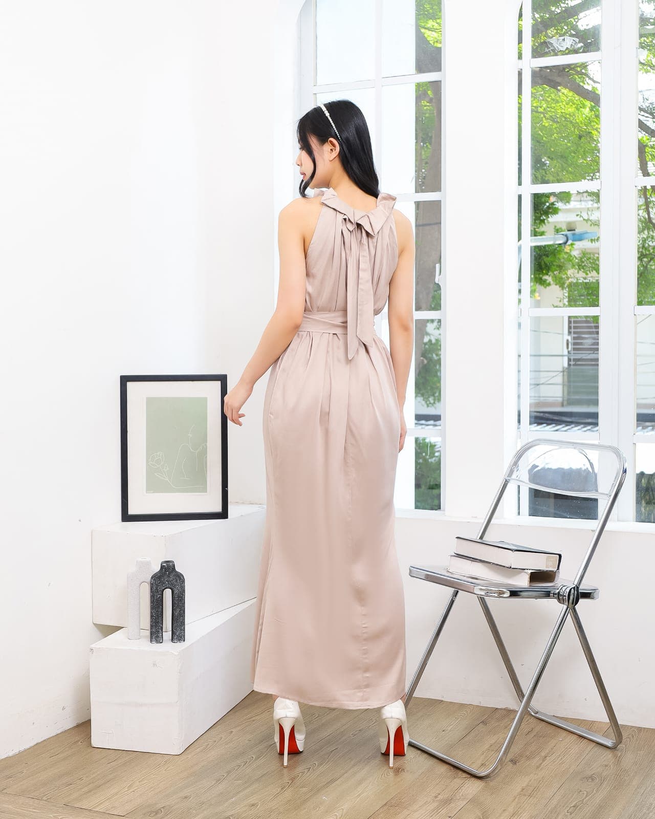 Camelia Dress - Khaki #3