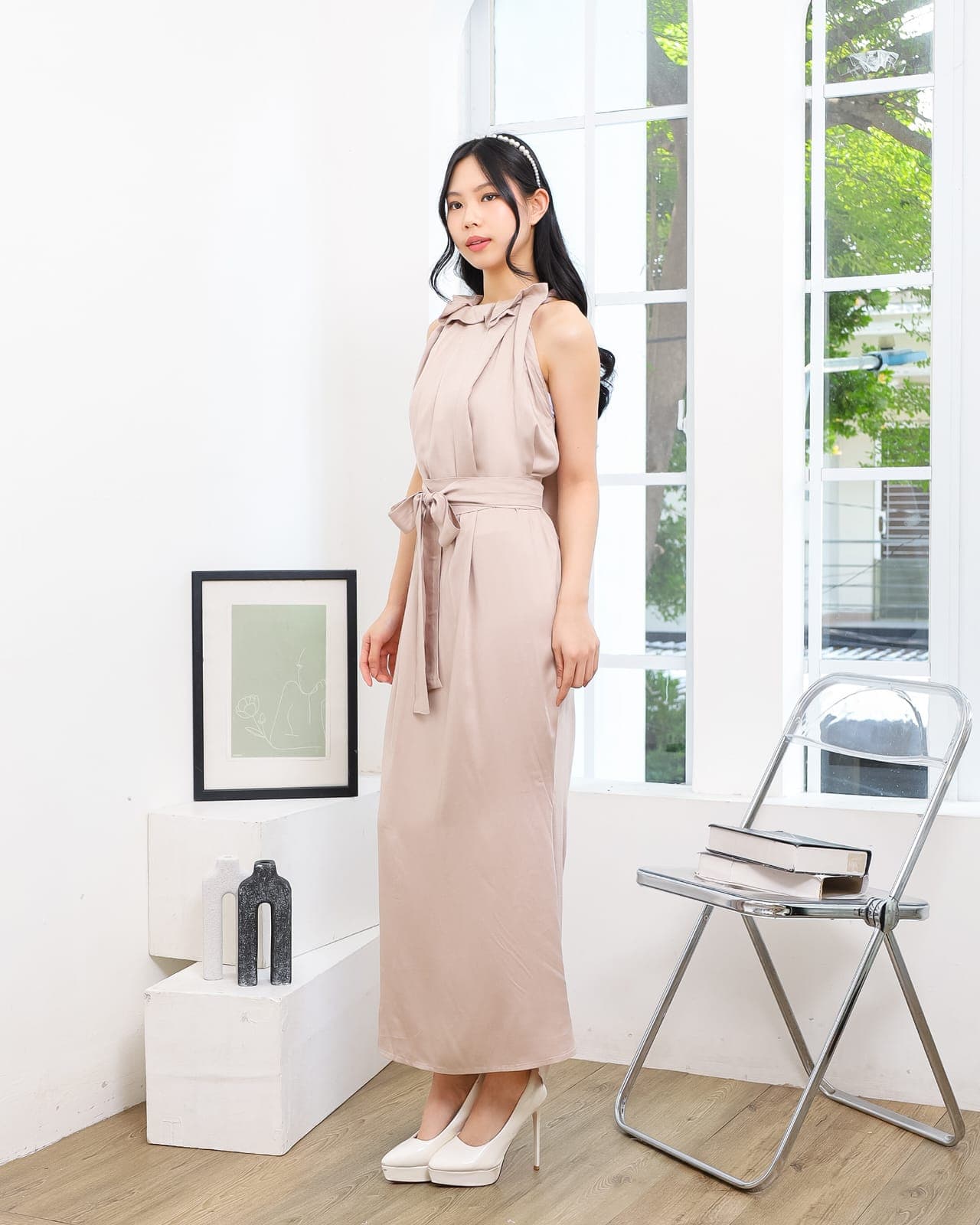 Camelia Dress - Khaki #4